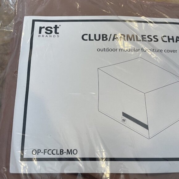 RST Brands 31”x21”x17” Single Club Chair/Armless Outdoor Furniture Cover Brown - Picture 10 of 12